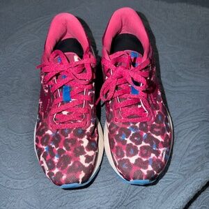 Brooks running shoes. Pink cheetah